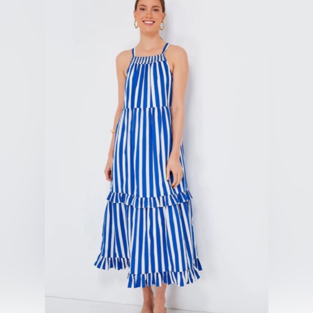 Tuckernuck blue stripe Avondale dress — pomander place